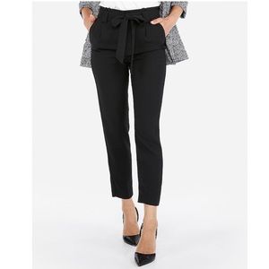 High Waist Paperbag Ankle Pant